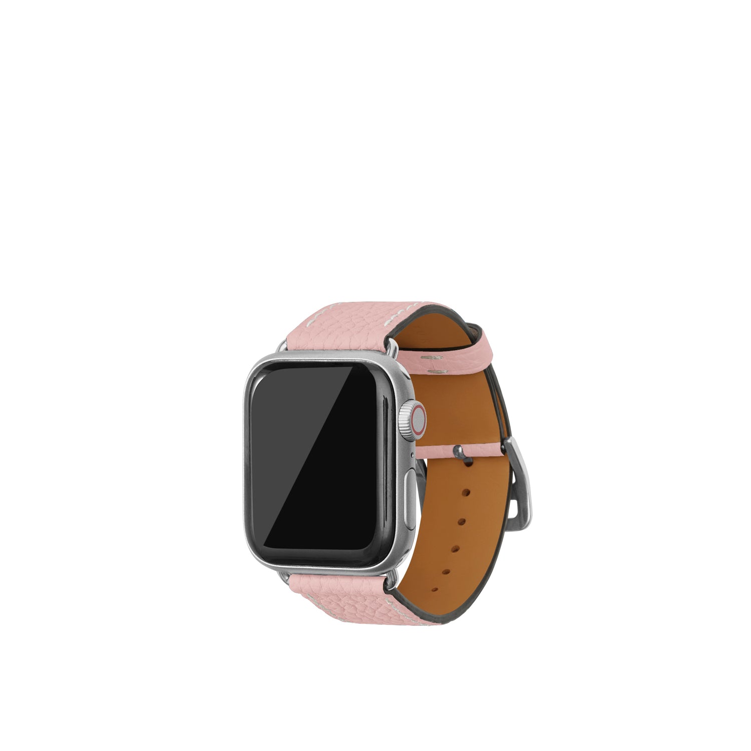 シュリンク Apple Watch レザーバンド【38mm/40mm/41mm/42mm, S/Mサイズ】 (アダプター:シルバー)