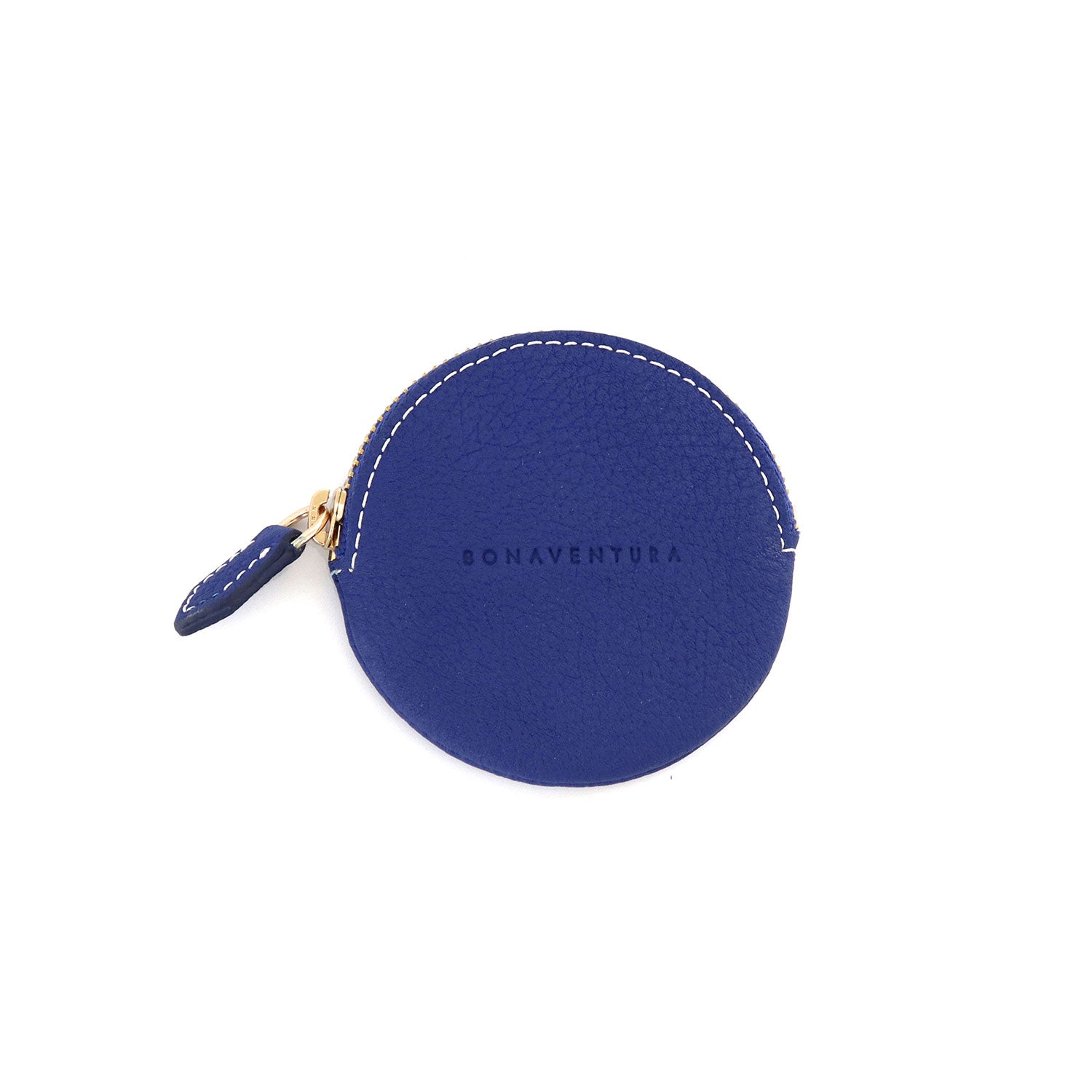 Round Coin Case In Shrink Leather