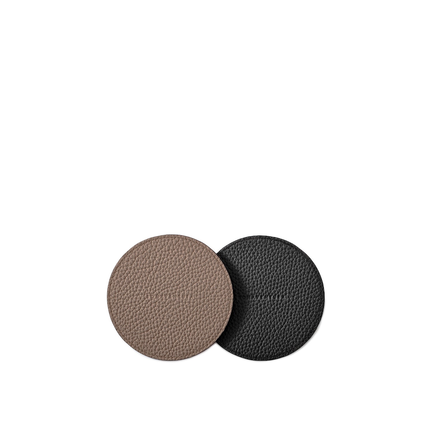 Reversible Coaster SEt Of 2 (round) Shrink Leather