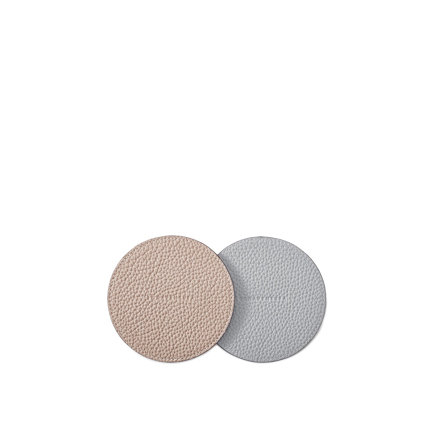 Reversible Coaster SEt Of 2 (round) Shrink Leather