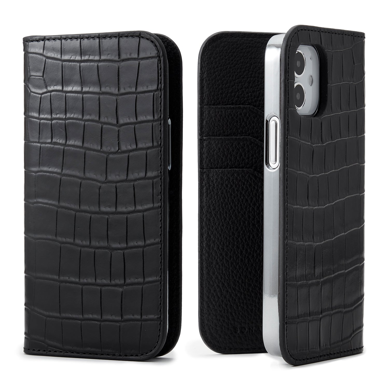 Diary Case Embossed Croco Leather (iPhone 12 Mini)