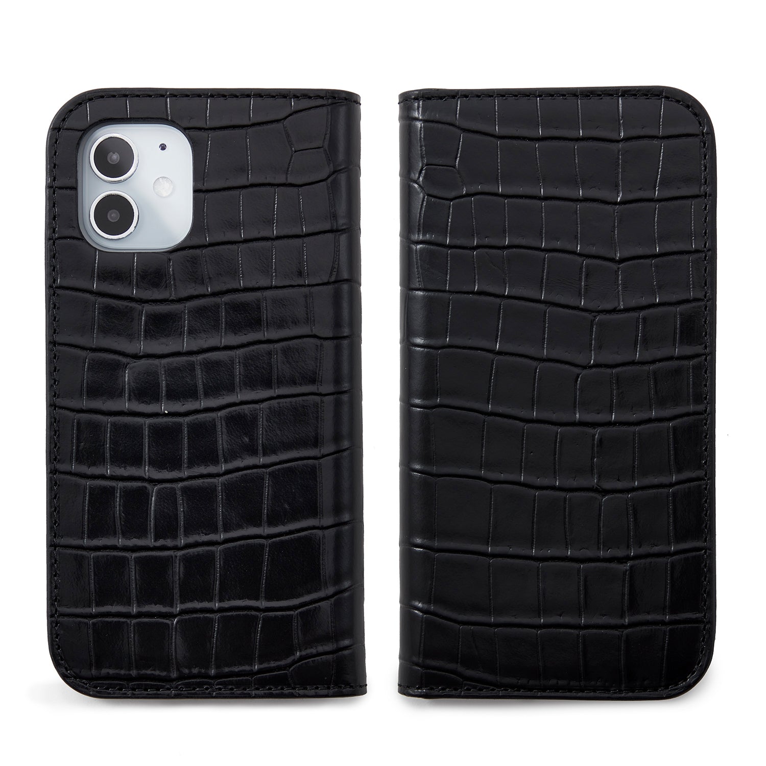 Diary Case Embossed Croco Leather (iPhone 12 Mini)