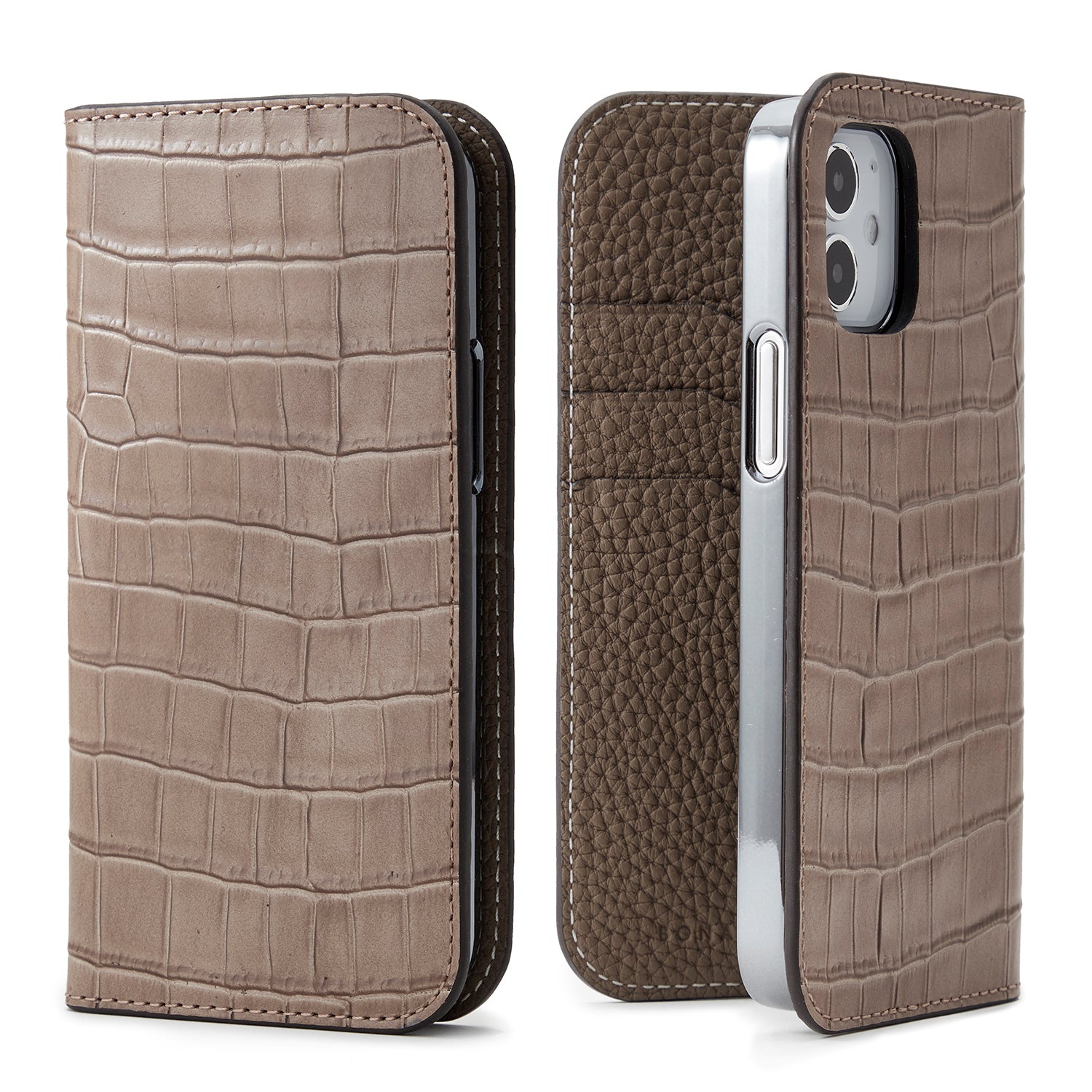 Diary Case Embossed Croco Leather (iPhone 12 Mini)