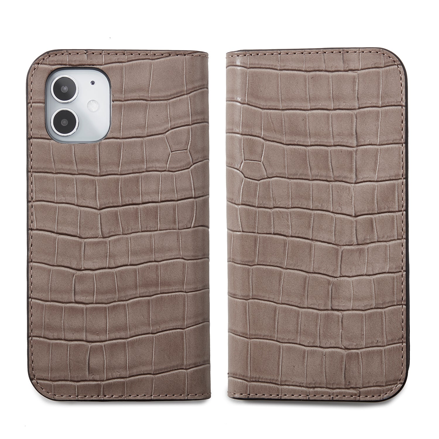 Diary Case Embossed Croco Leather (iPhone 12 Mini)