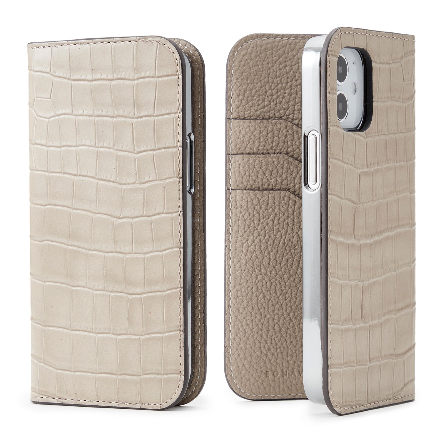Diary Case Embossed Croco Leather (iPhone 12 Mini)