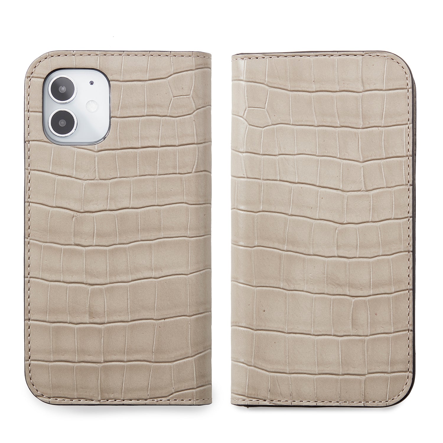 Diary Case Embossed Croco Leather (iPhone 12 Mini)