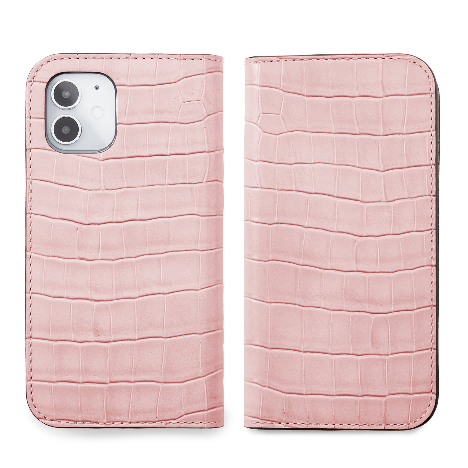 Diary Case Embossed Croco Leather (iPhone 12 Mini)