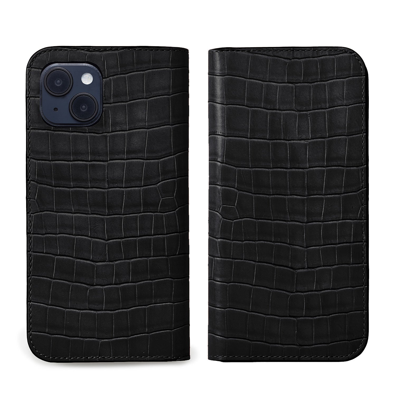 Diary Case Embossed Croco Leather (iPhone 14 Plus)