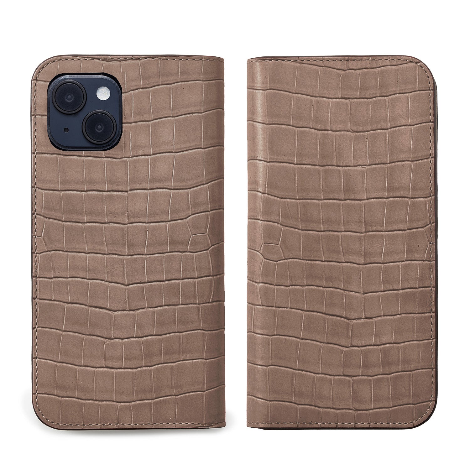 Diary Case Embossed Croco Leather (iPhone 14 Plus)