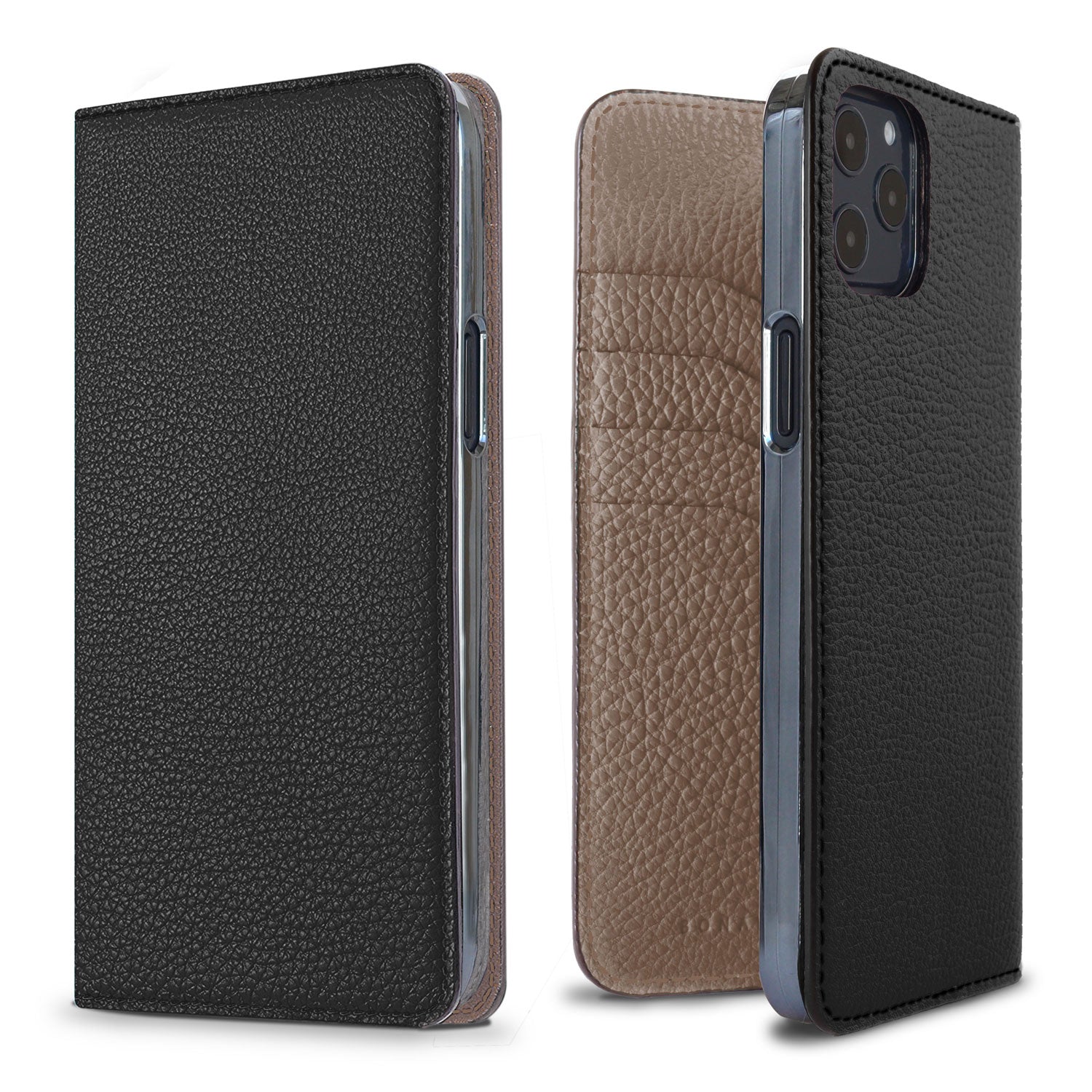 (iPhone 12 Pro Max) Diary Case Shrink Leather