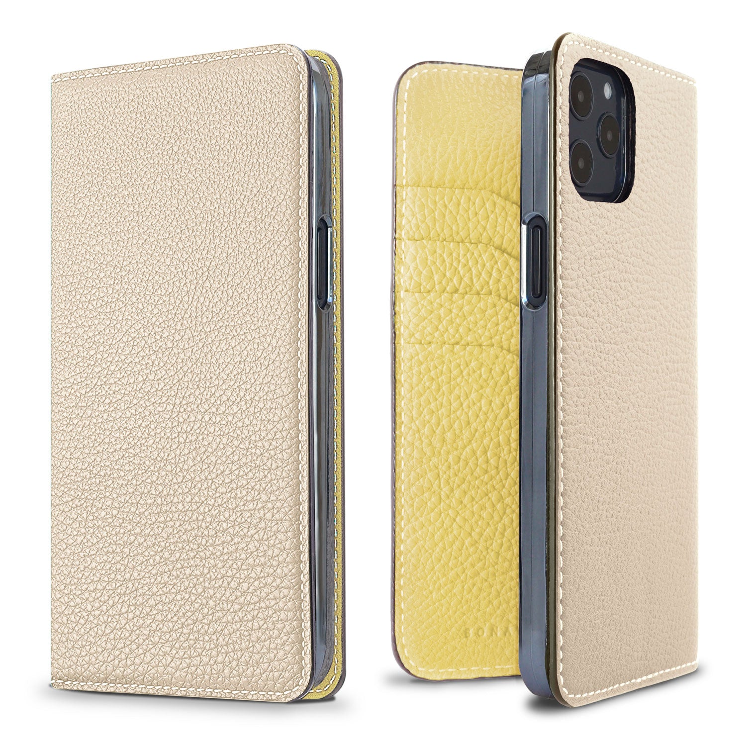 (iPhone 12 Pro Max) Diary Case Shrink Leather