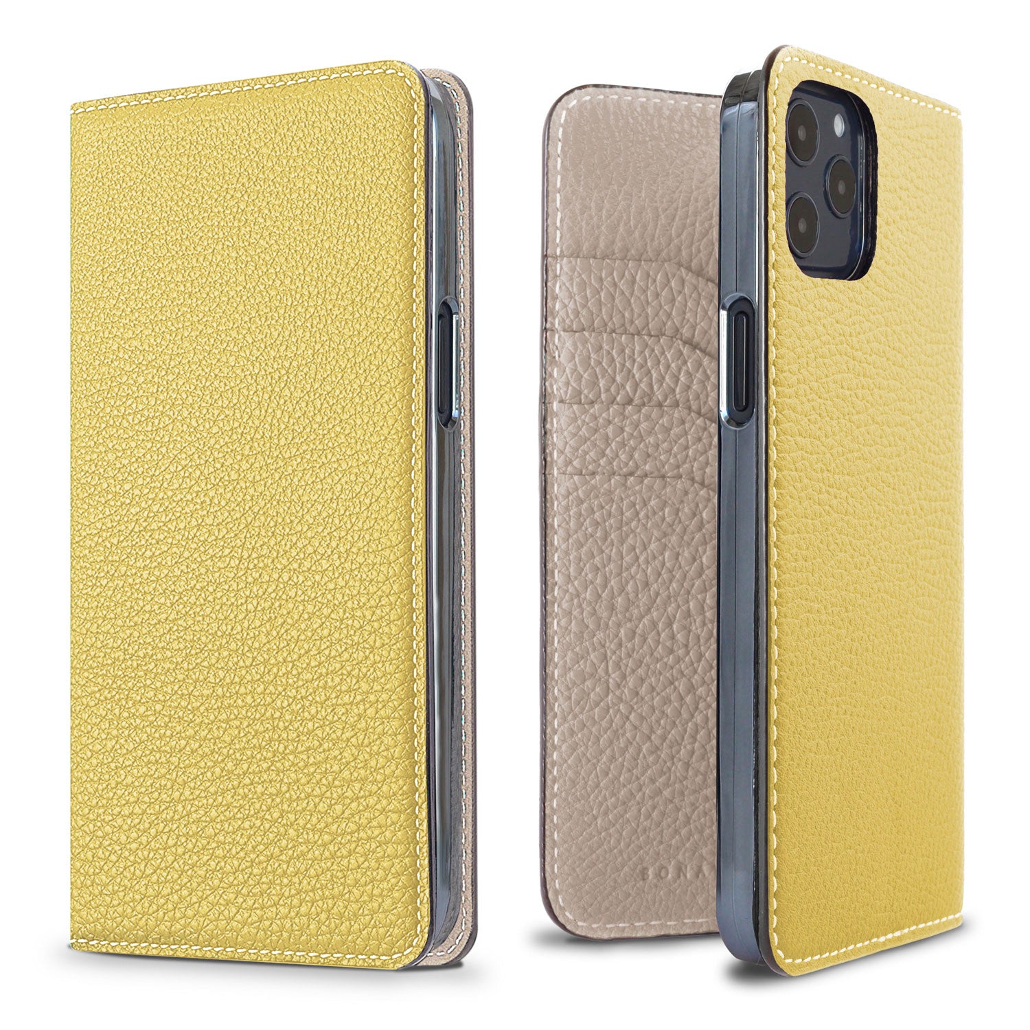 (iPhone 12 Pro Max) Diary Case Shrink Leather