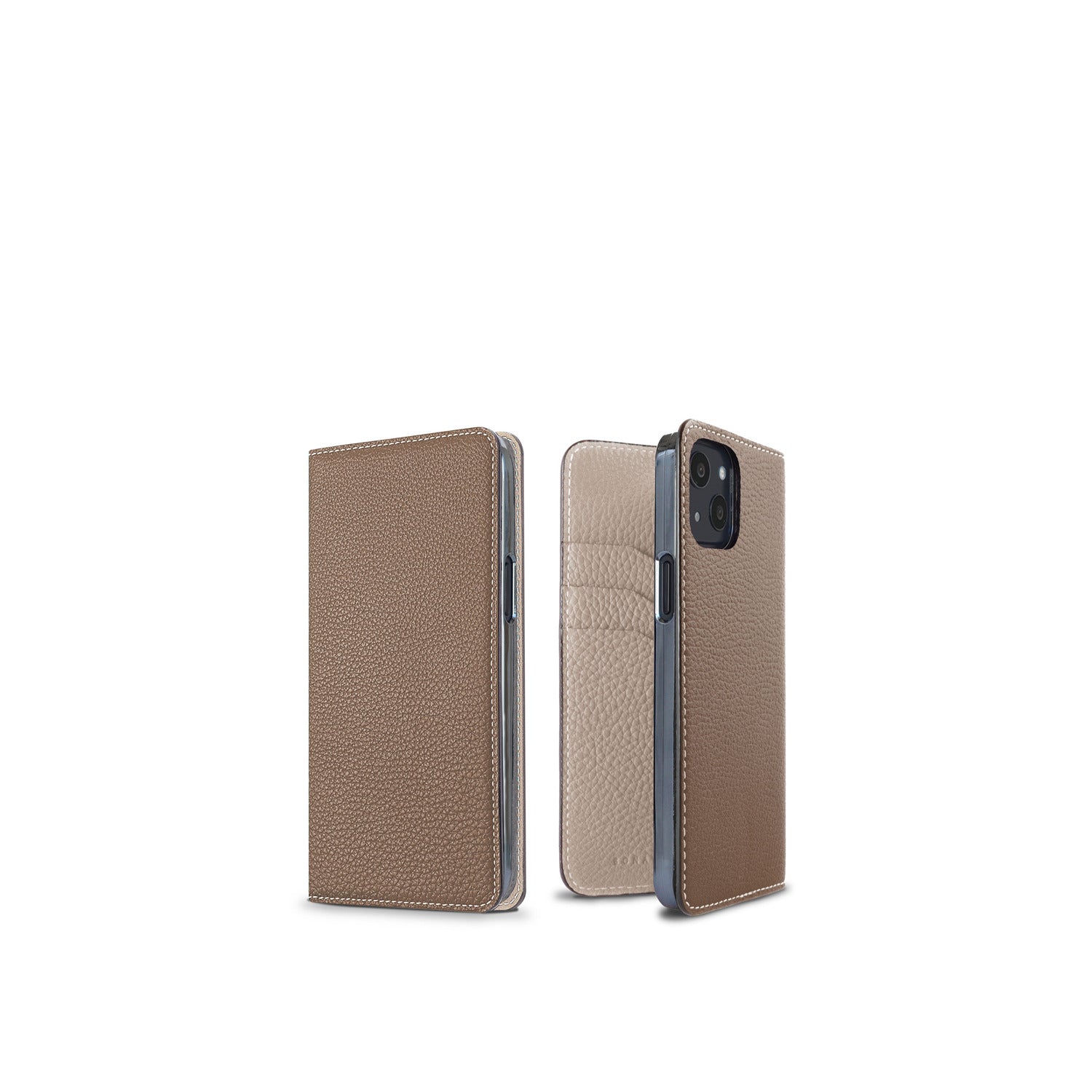 高級本革のiPhoneケース。上質なレザーのスマホケース。iPhone13対応。