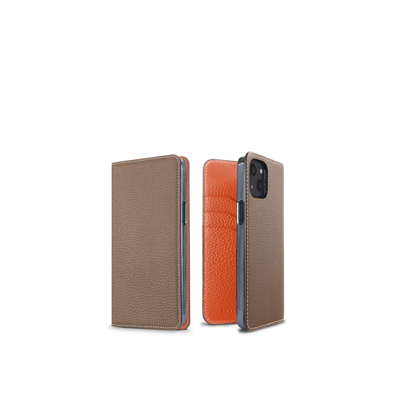 高級本革のiPhoneケース。上質なレザーのスマホケース。iPhone13対応。