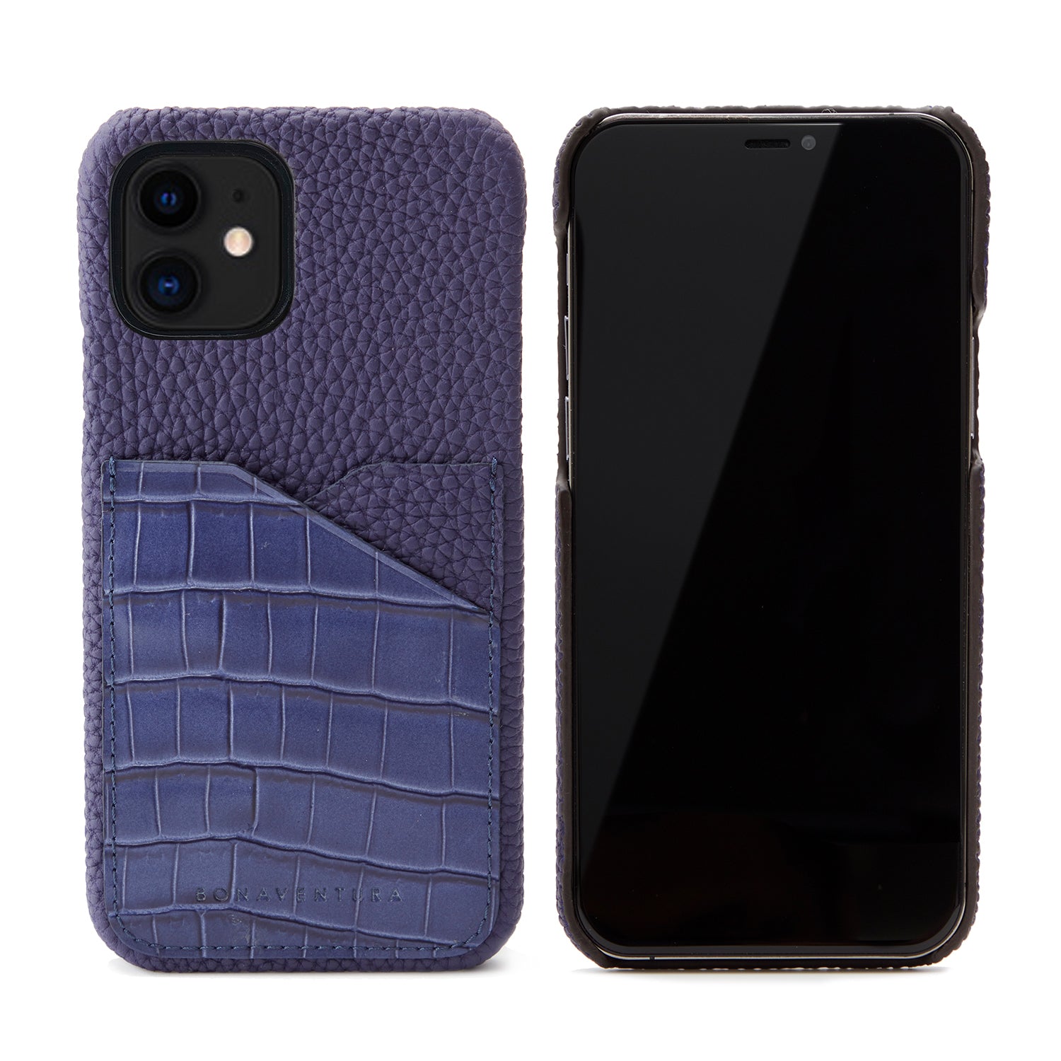 (iPhone 12 Mini) Back Cover Case Embossed Croco Leather