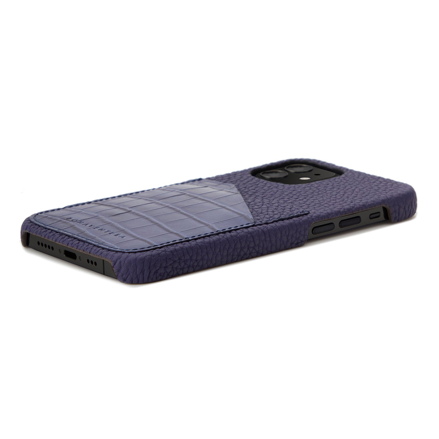 (iPhone 12 Mini) Back Cover Case Embossed Croco Leather