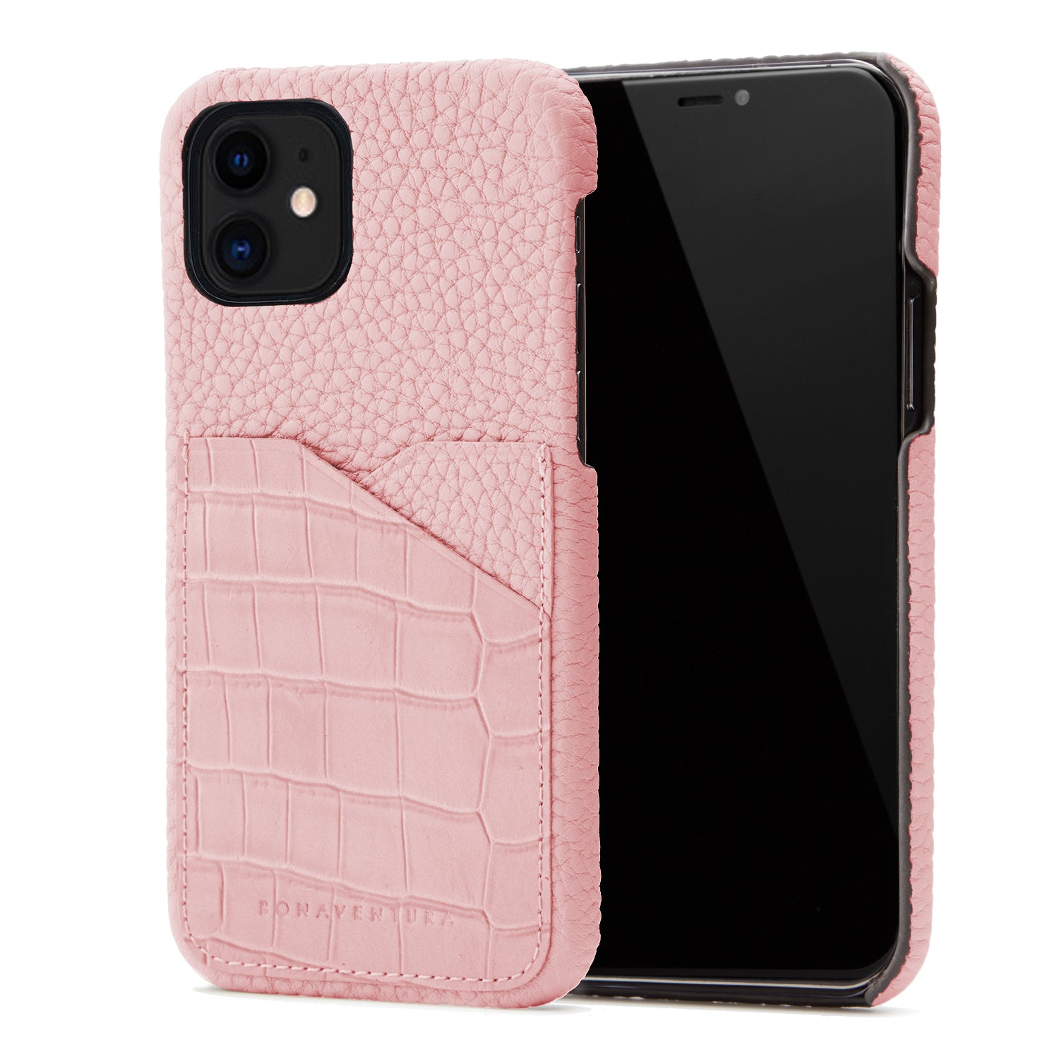(iPhone 12 Mini) Back Cover Case Embossed Croco Leather