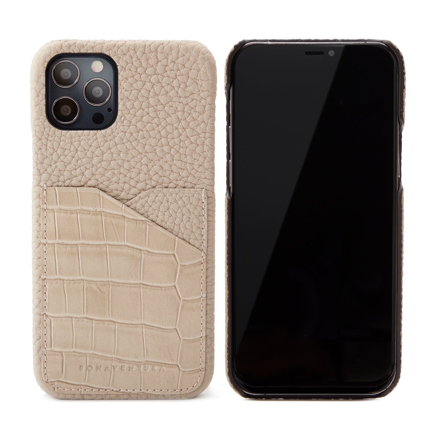 Back Cover Embossed Croco Leather (iPhone 12 Pro Max)