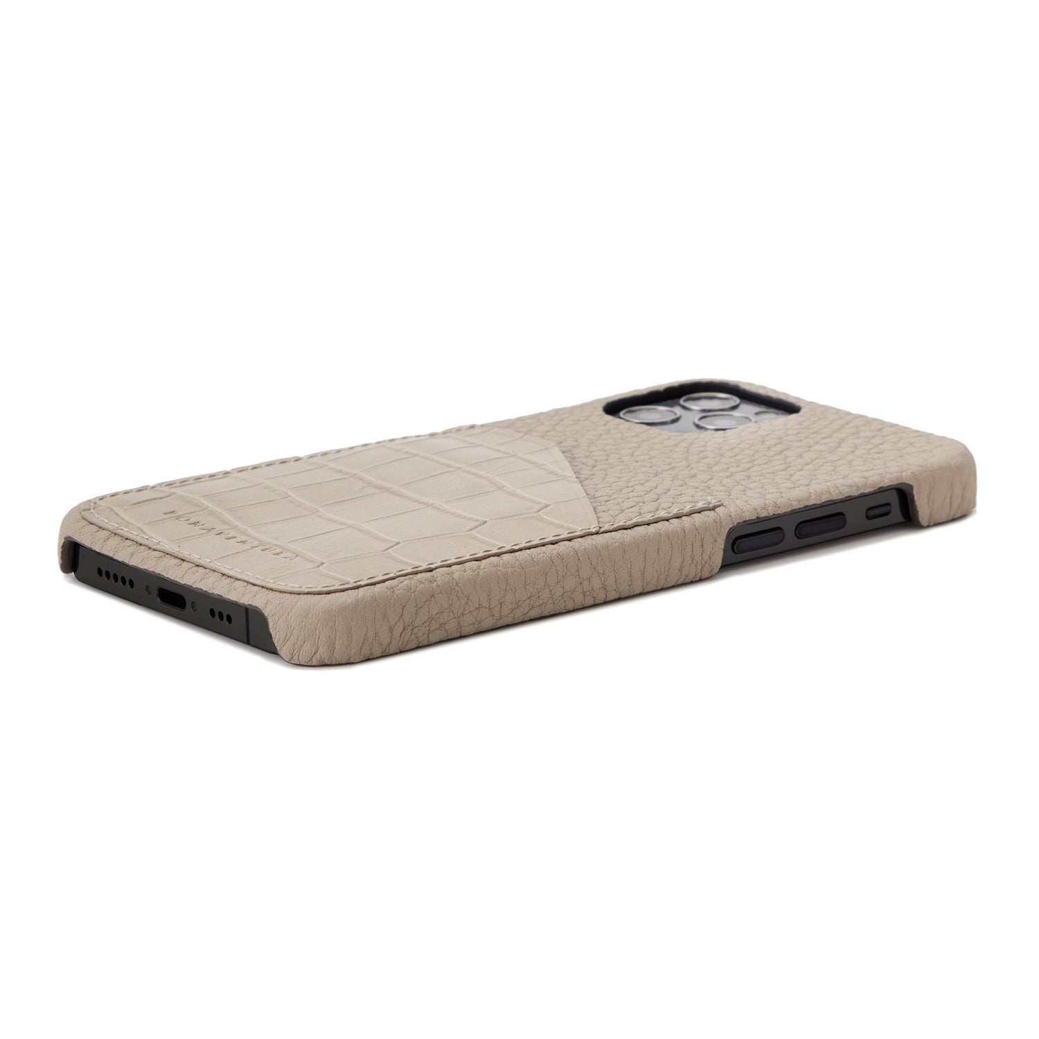 Back Cover Embossed Croco Leather (iPhone 12 Pro Max)