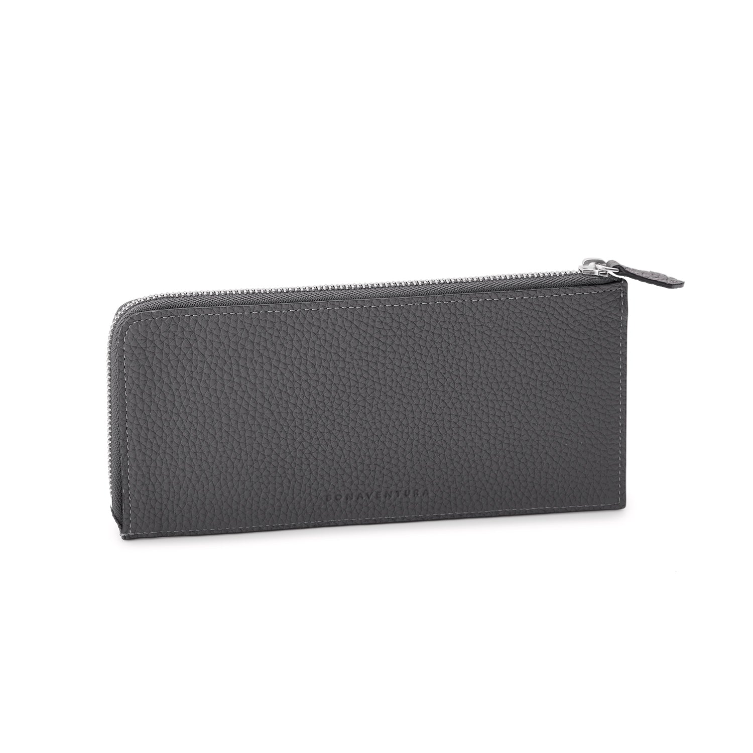 Long L-shaped Zip Wallet In Shrink Leather