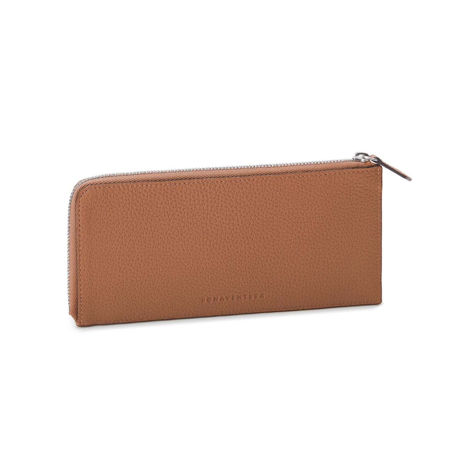 Long L-shaped Zip Wallet In Shrink Leather