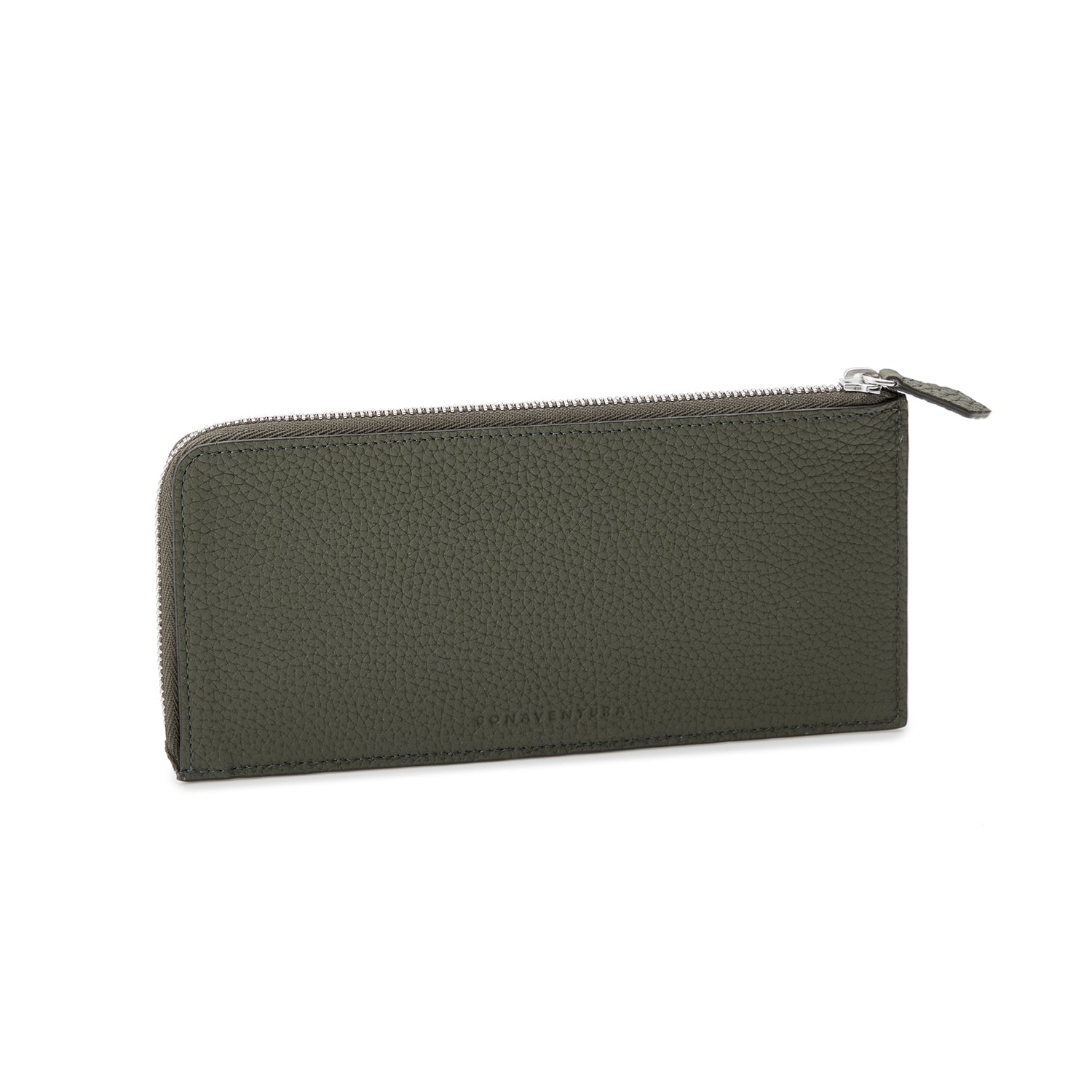 Long L-shaped Zip Wallet In Shrink Leather