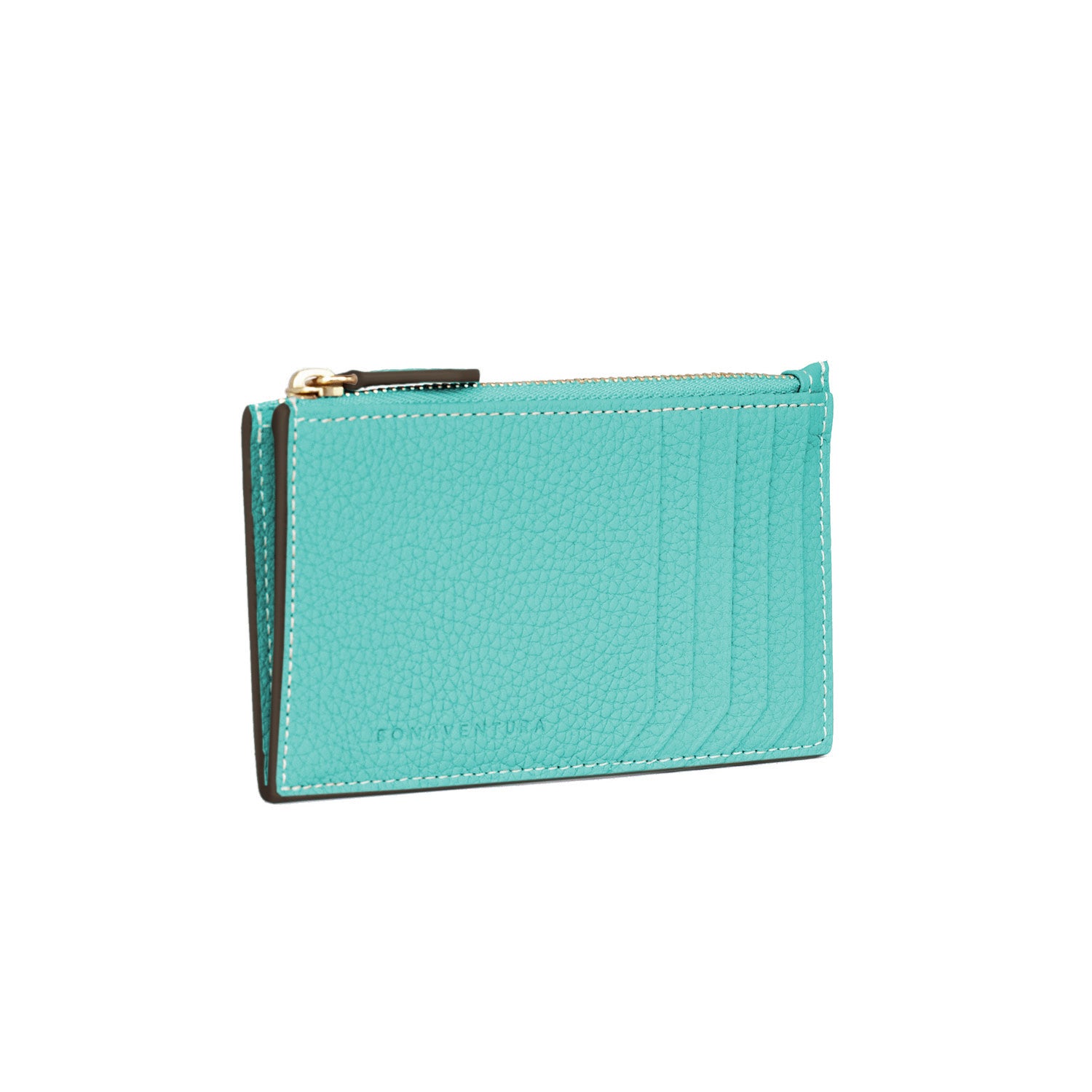 Mini Zip Wallet In Shrink Leather