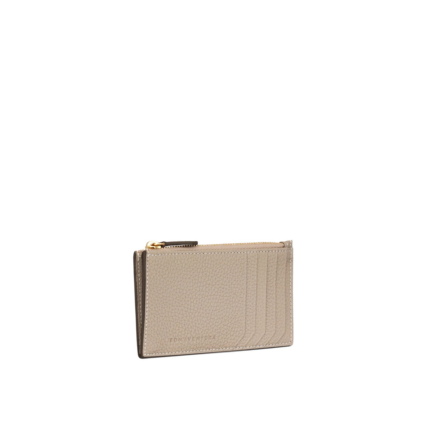 Mini Zip Wallet In Shrink Leather