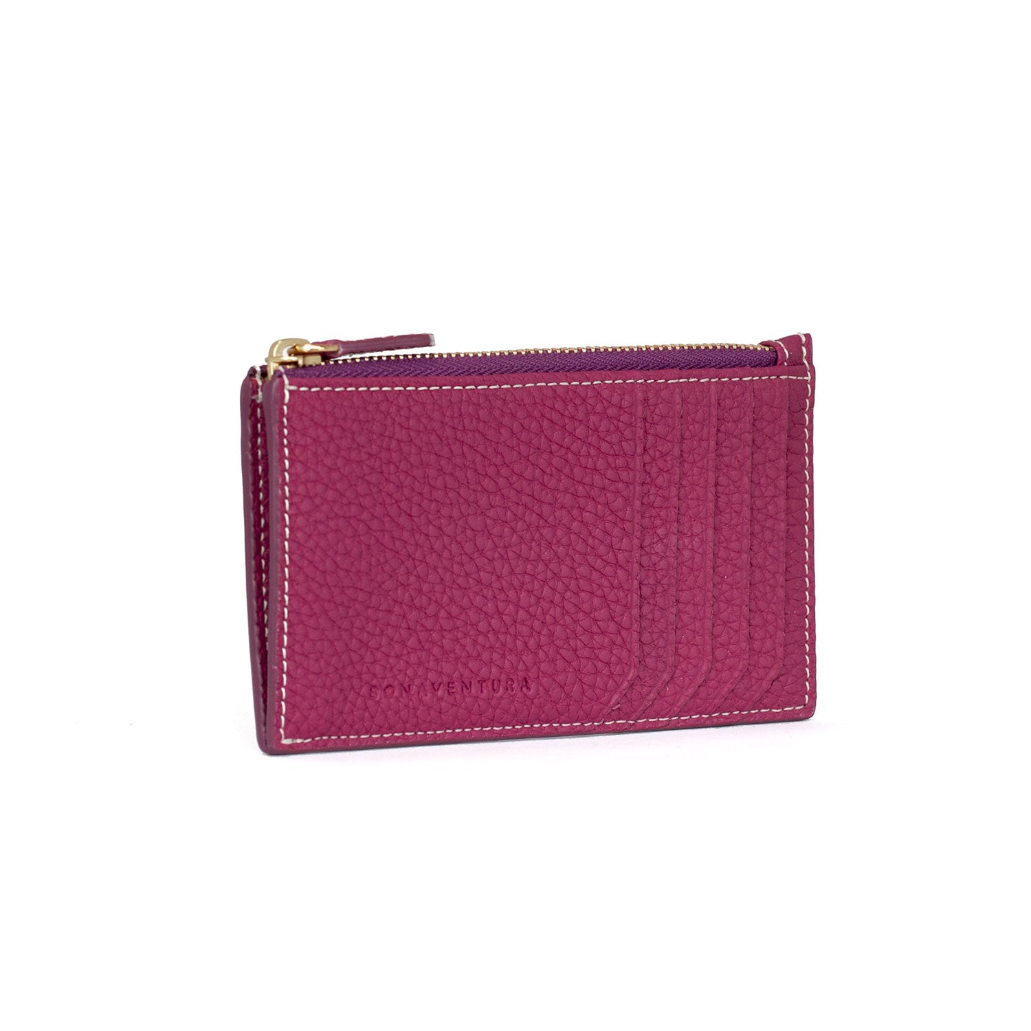 Mini Zip Wallet In Shrink Leather