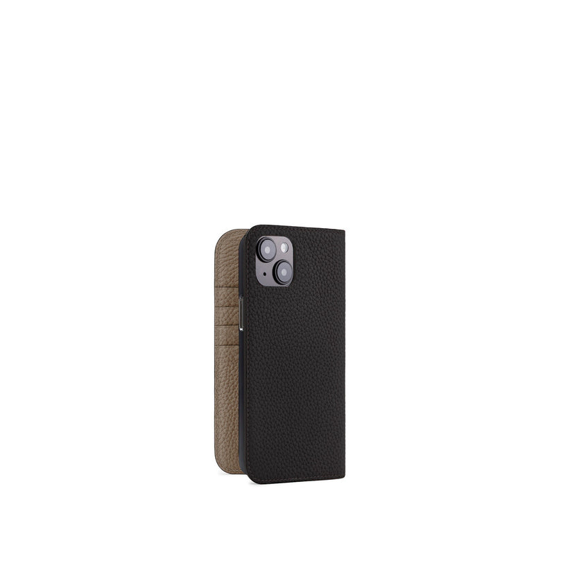 (iPhone 14 Plus) Diary Case Shrink Leather