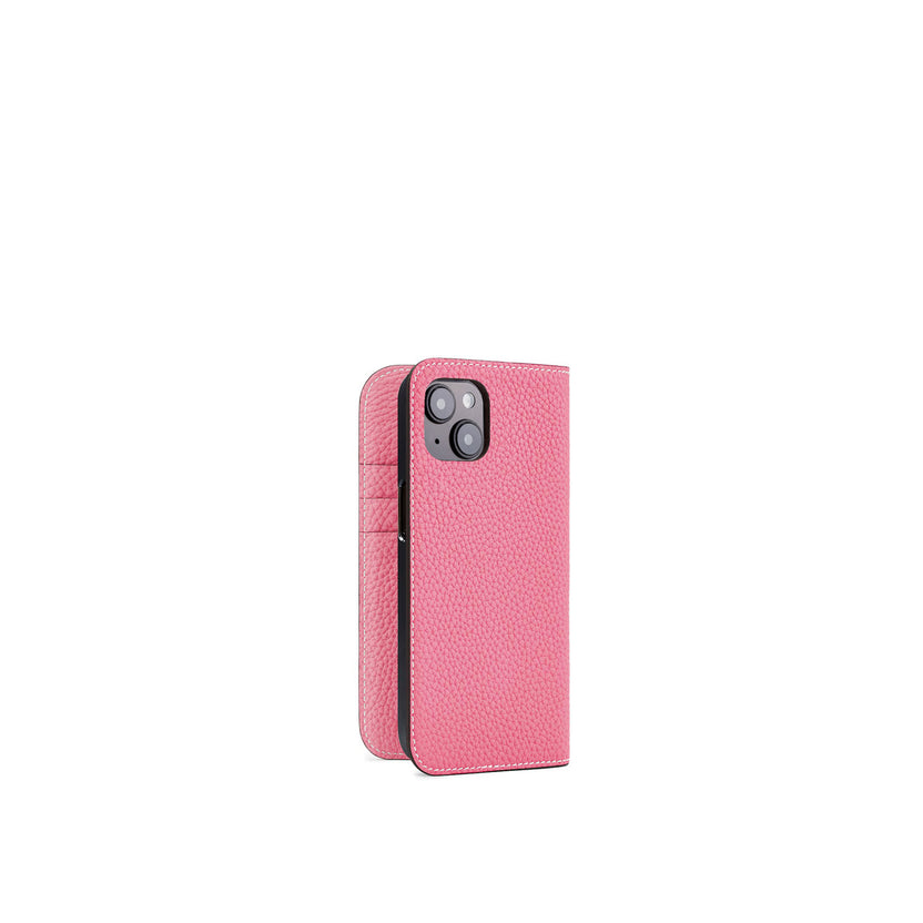 (iPhone 15) ダイアリーケース シュリンクレザー