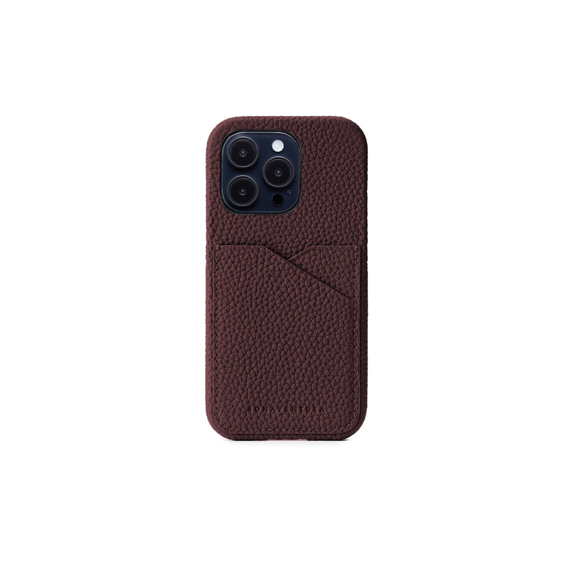(iPhone 14 Pro) Back Cover Case Shrink Leather