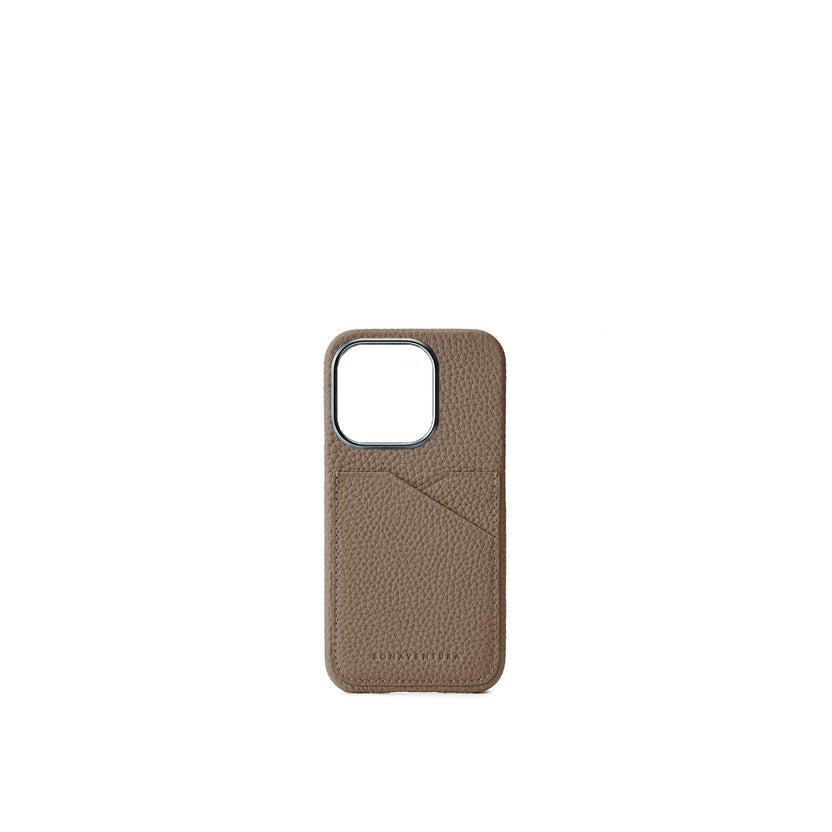 (iPhone 15 Pro) Back Cover Case Shrink Leather