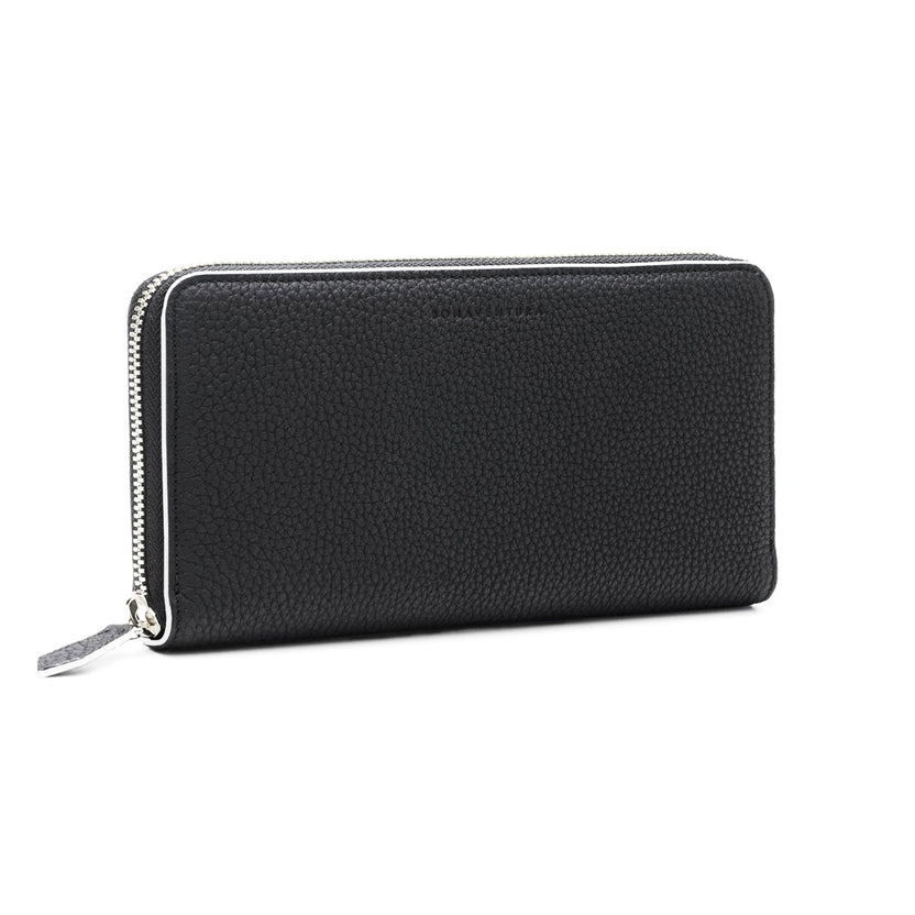 Long Zip Wallet In Shrink Leather