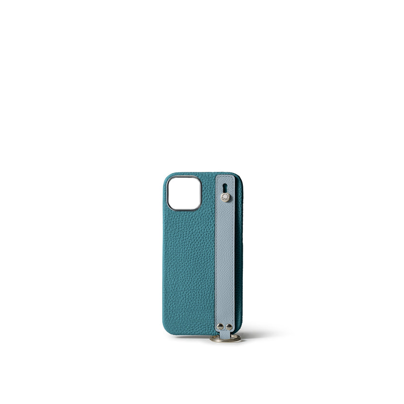 (iPhone 15) ハンドル付き バックカバーケース シュリンクレザー