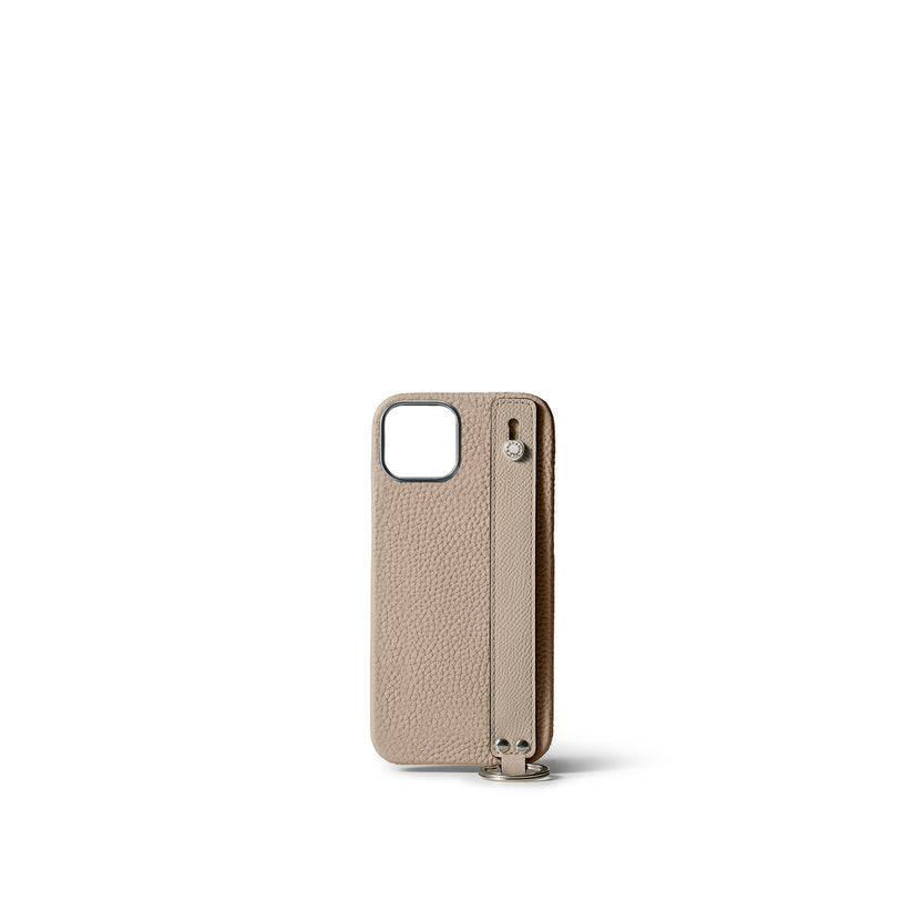 (iPhone 15) ハンドル付き バックカバーケース シュリンクレザー