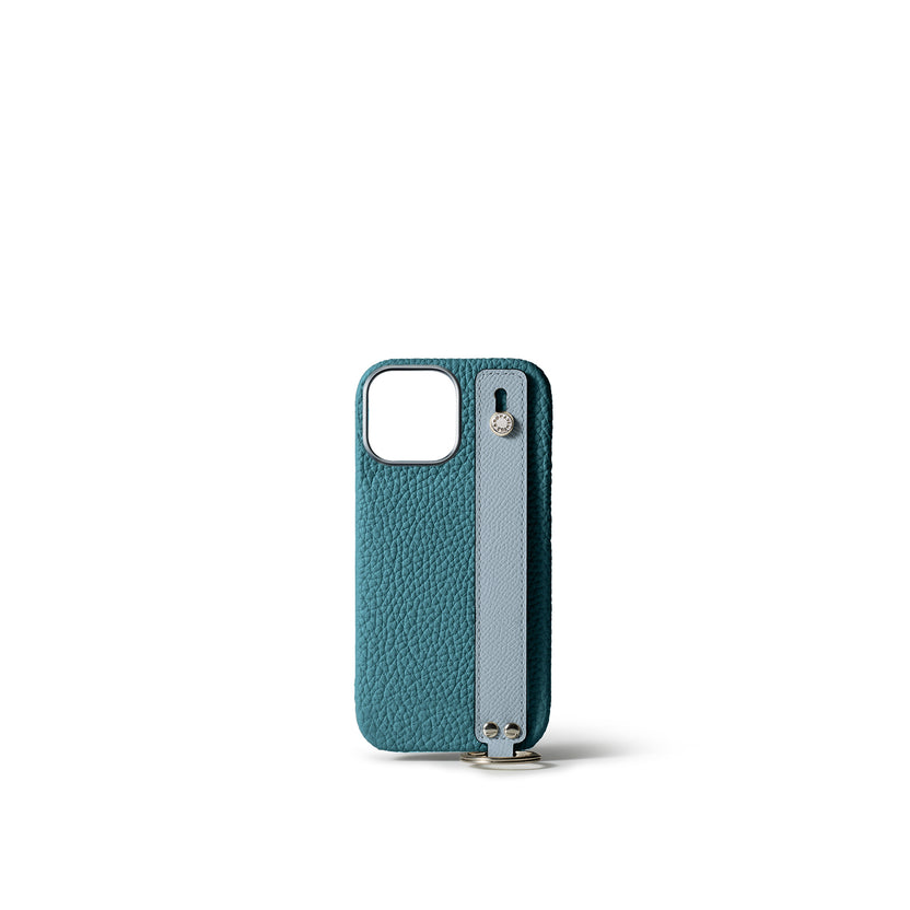 Back Cover Case with Handle Shrink Leather (iPhone 15 Pro Max)