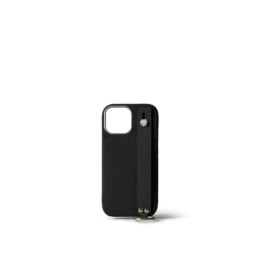 Back Cover Case with Handle Shrink Leather (iPhone 15 Pro Max)