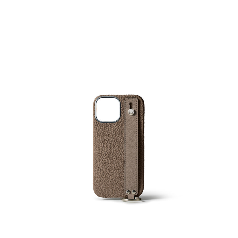 Back Cover Case with Handle Shrink Leather (iPhone 15 Pro Max)