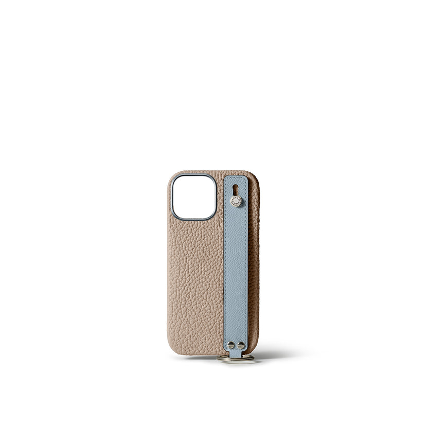 Back Cover Case with Handle Shrink Leather (iPhone 15 Pro Max)