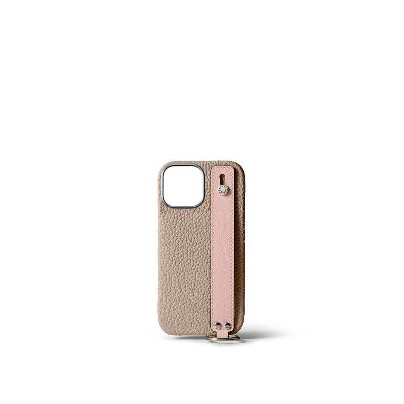 Back Cover Case with Handle Shrink Leather (iPhone 15 Pro Max)
