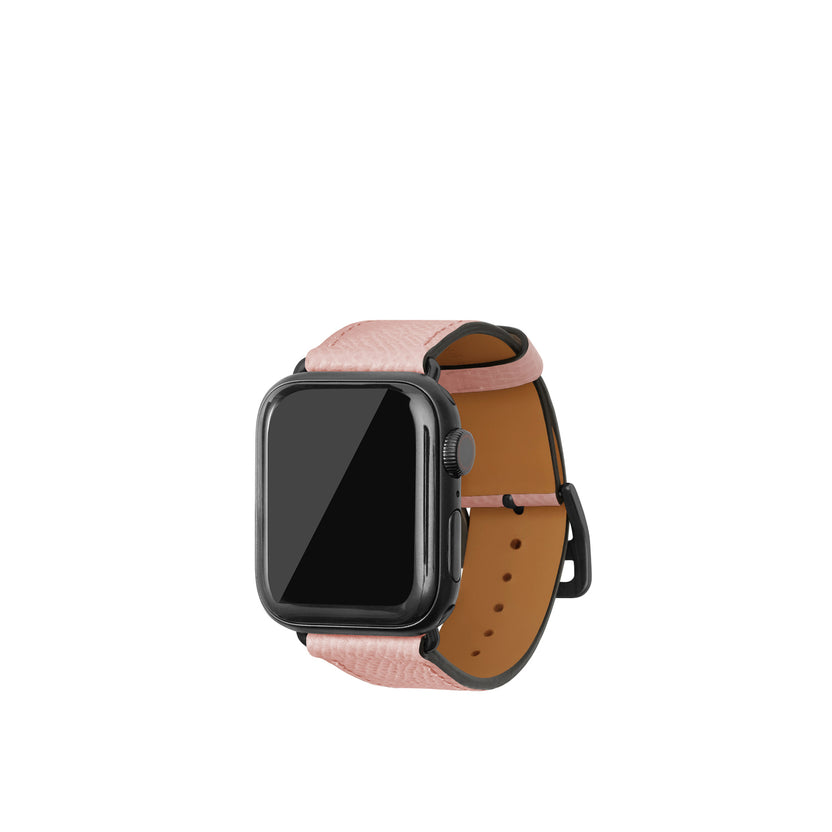 ノービレ Apple Watch レザーバンド【38mm/40mm/41mm/42mm, M/Lサイズ】 (アダプター：ブラック)