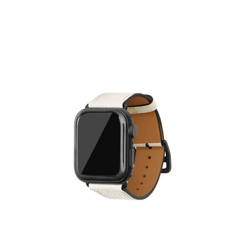 ノービレ Apple Watch レザーバンド【38mm/40mm/41mm/42mm, M/Lサイズ】 (アダプター：ブラック)