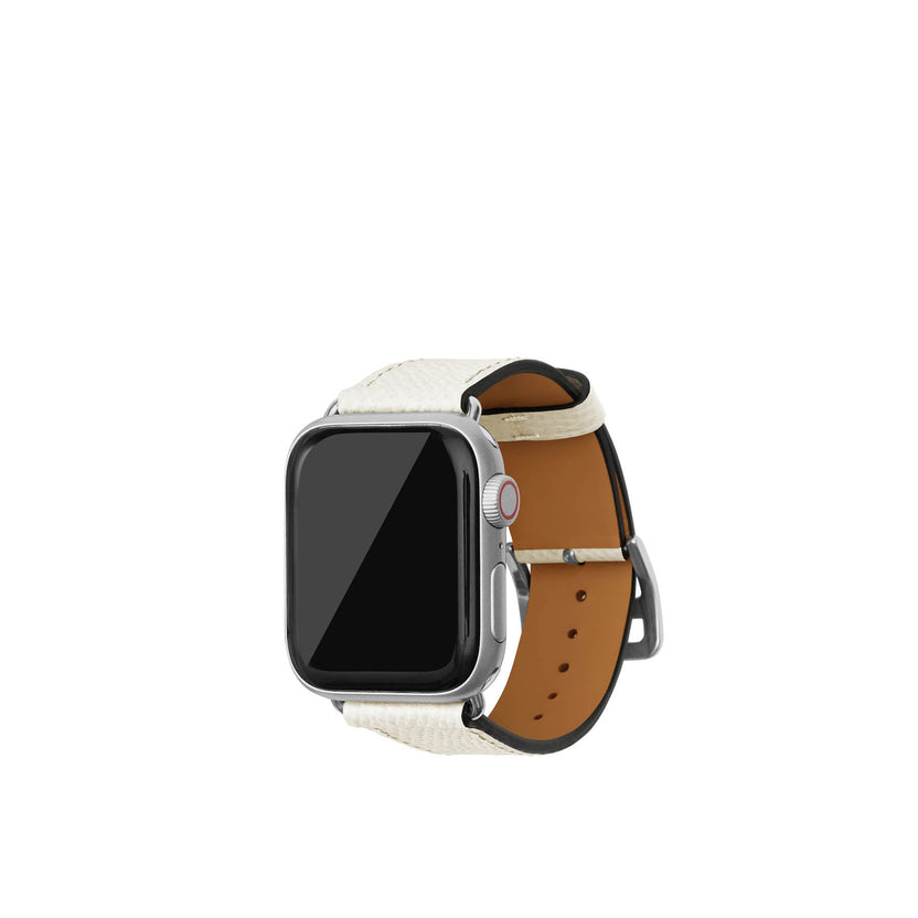 ノービレ Apple Watch レザーバンド【38mm/40mm/41mm/42mm, M/Lサイズ】 (アダプター：シルバー)