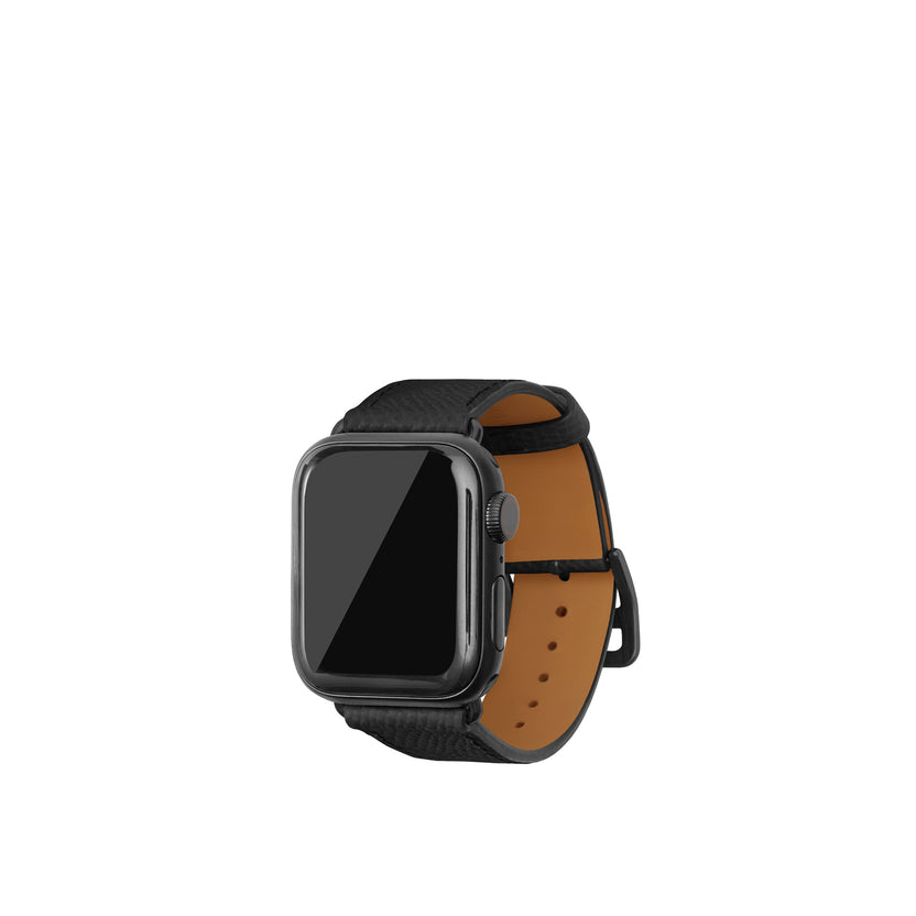 ノービレ Apple Watch レザーバンド【38mm/40mm/41mm/42mm, S/Mサイズ】 (アダプター：ブラック)