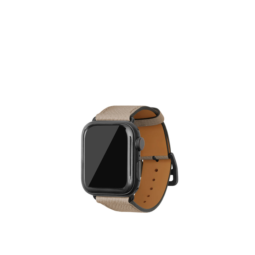 ノービレ Apple Watch レザーバンド【38mm/40mm/41mm/42mm, S/Mサイズ】 (アダプター：ブラック)