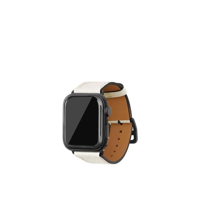 ノービレ Apple Watch レザーバンド【38mm/40mm/41mm/42mm, S/Mサイズ】 (アダプター：ブラック)