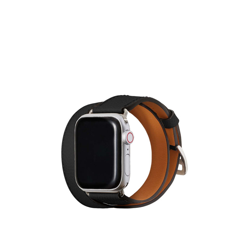 Nobile Leather Apple Watch Band Double Tour M/l 40mm (Silver Adapter)