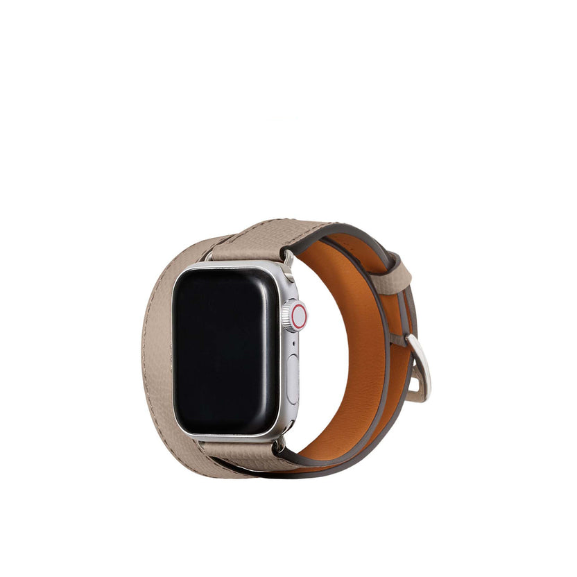 Nobile Leather Apple Watch Band Double Tour M/l 40mm (Silver Adapter)