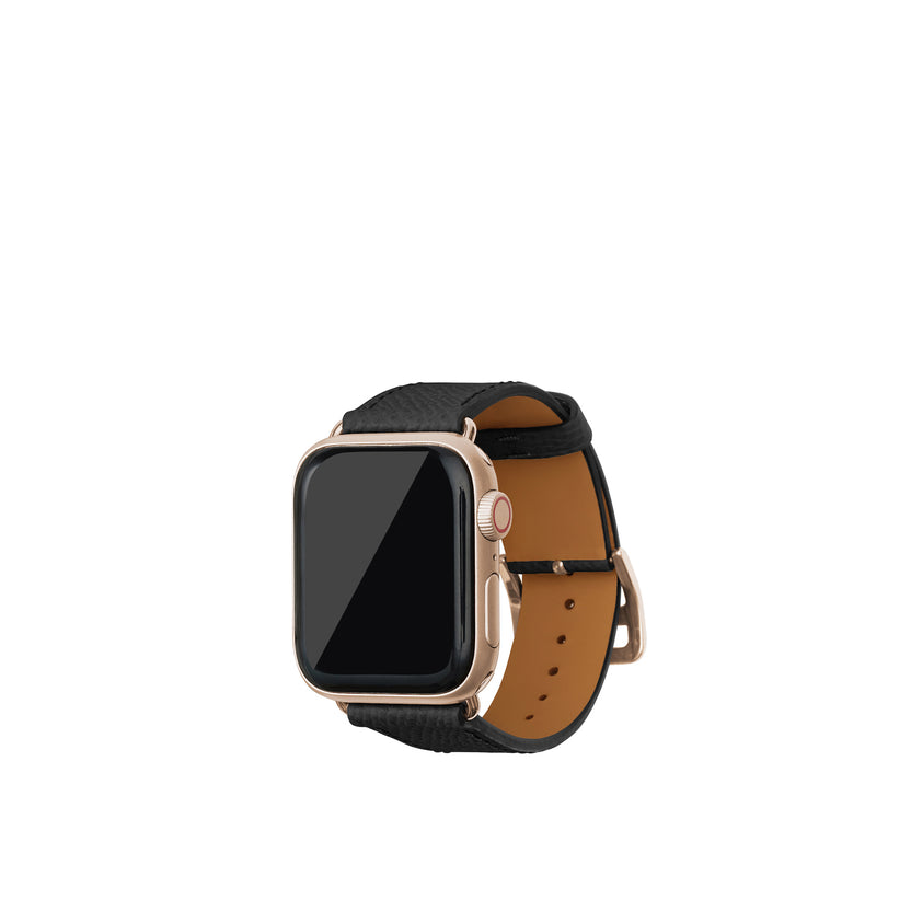 ノービレ Apple Watch レザーバンド【38mm/40mm/41mm/42mm, S/Mサイズ】 (アダプター：ゴールド)
